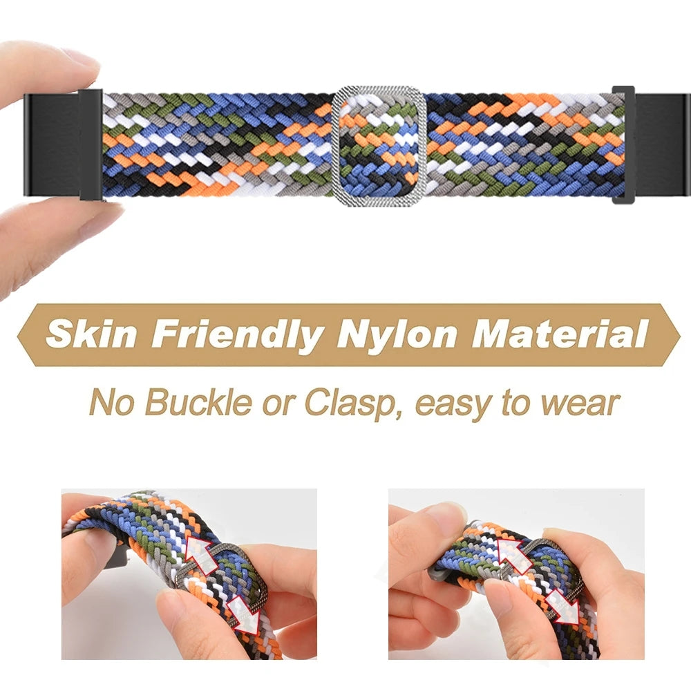 For Garmin Fenix 7 Epix Instinct 2 Approach S62 Fenix 5 Nylon Strap 22mm Smart Watch Band with Buckle For Garmin Fenix 7 Epix Instinct 2 Approach S62 Fenix 5 Nylon Strap 22mm Smart Watch Band with Buckle